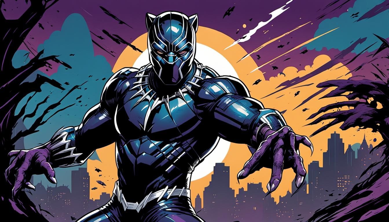 Black Panther Comic Book Art Happy Birthday
