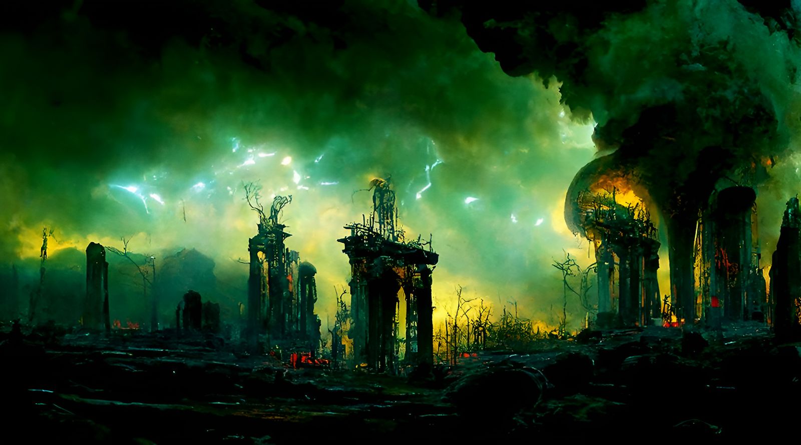 Toxic Apocalyptic Ruins on Alien World