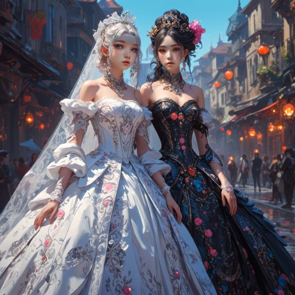 Anime Girls in Haute Couture: 3D Anime Art
