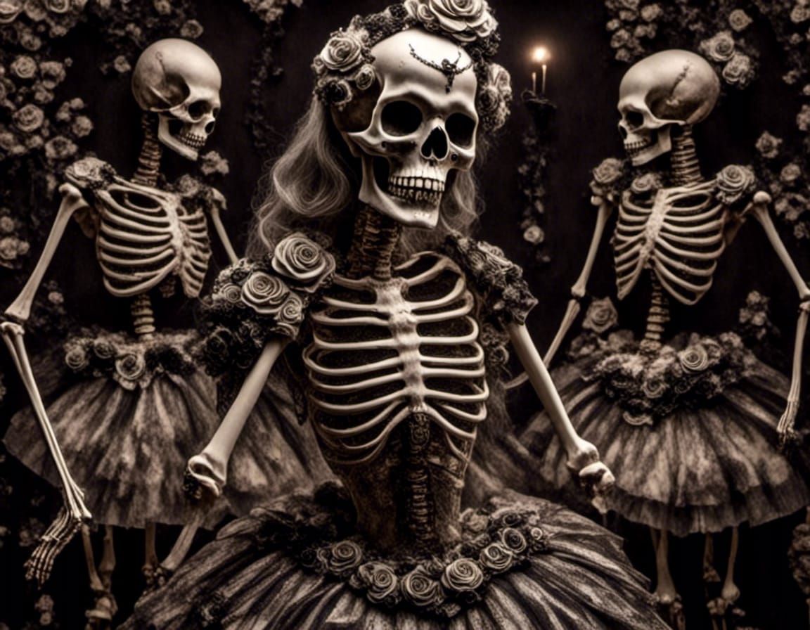 Danse Macabre: Skeleton in Poodle Skirt