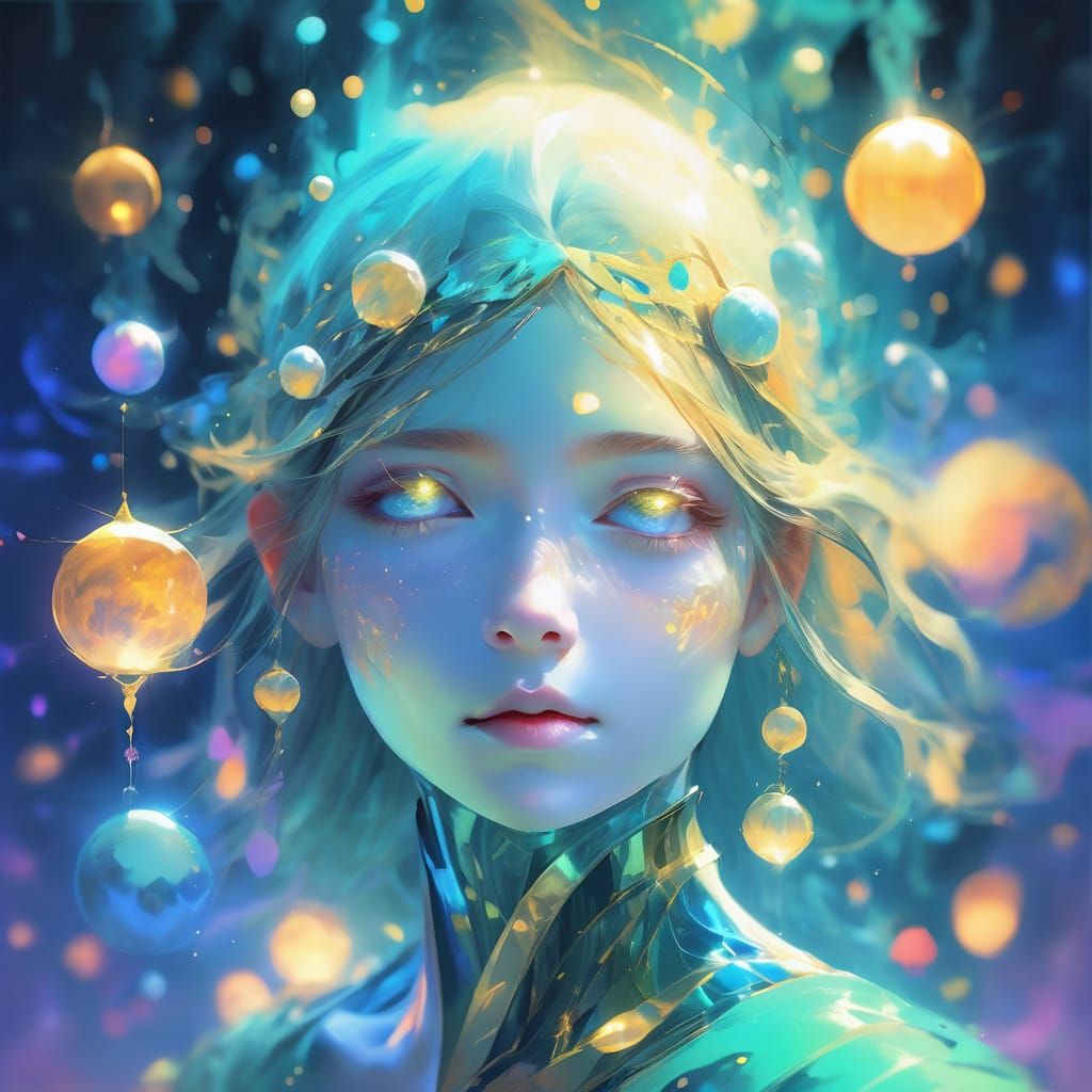 Surreal Portrait in Dreamlike Colors