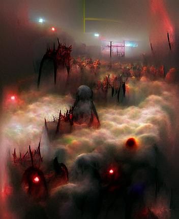 Eerie Fog of Hell: A Dark Landscape