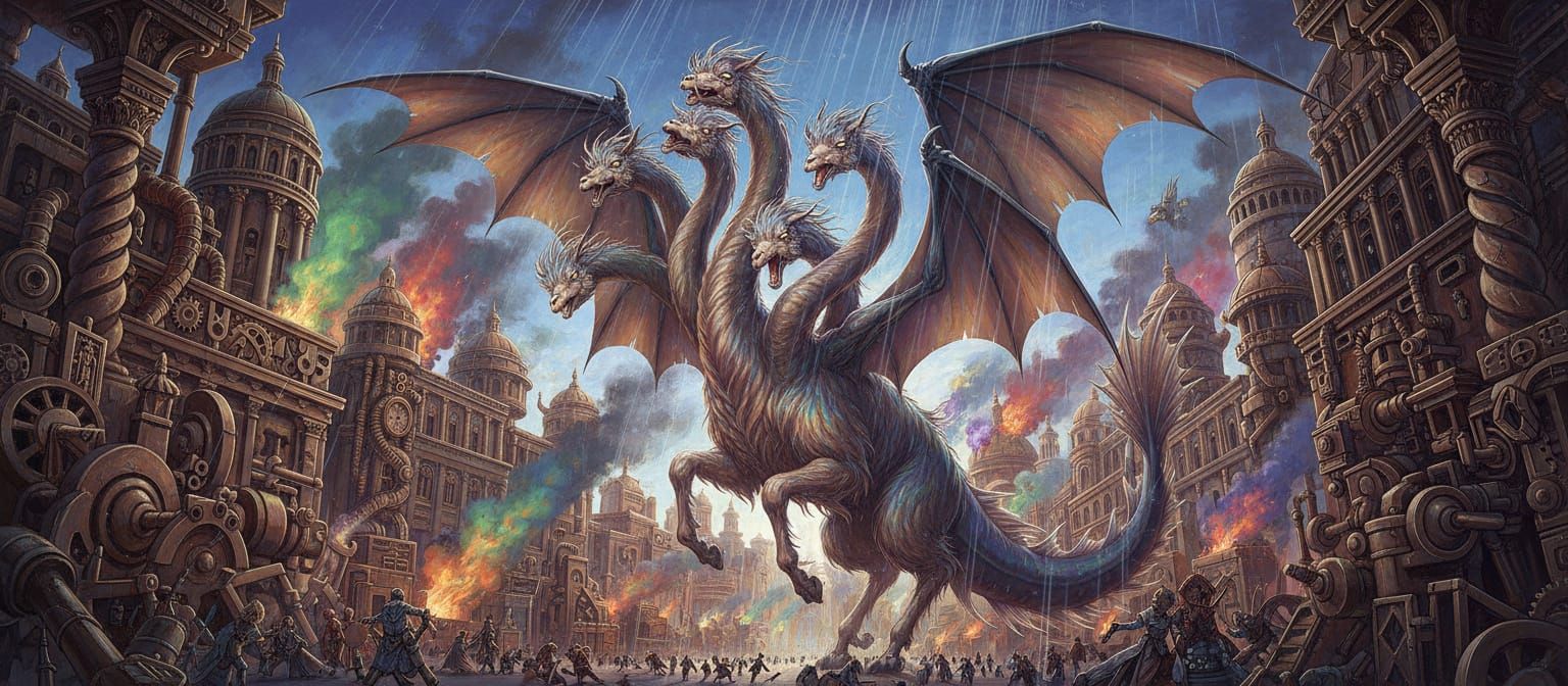 Kaiju Alpaca Mutant Rampage in Arcology