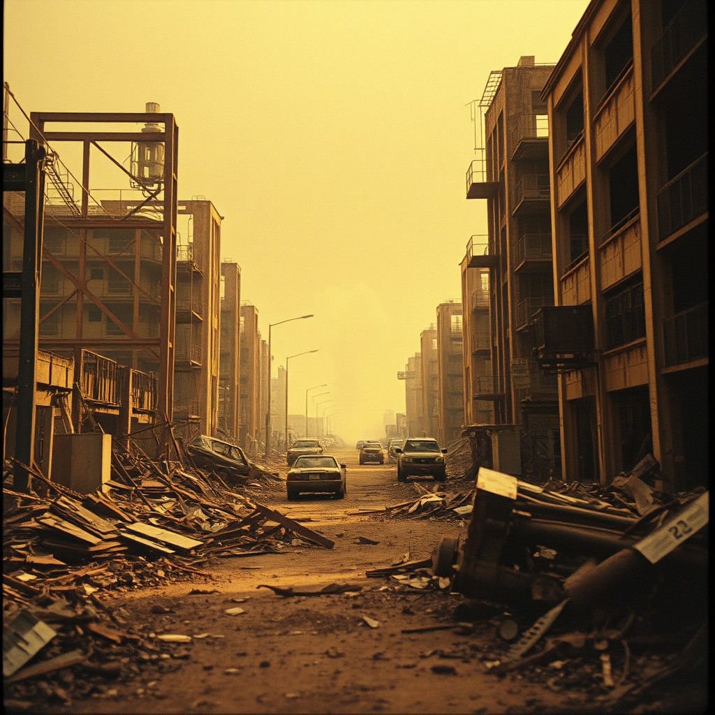 Post-Apocalyptic Landscape in Cinematic Style