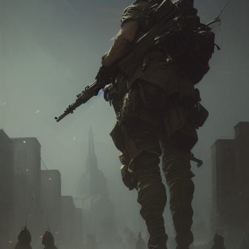 Dark Fantasy Military Concept Art in 8K Resolution