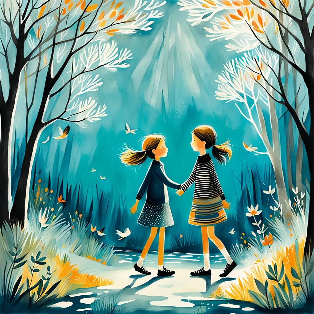 Charming Friendship Illustration