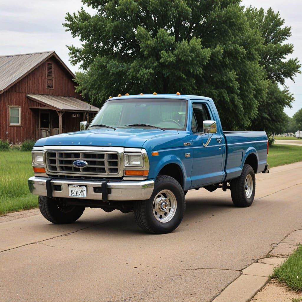 Ford Car Driving Through Nebraska
