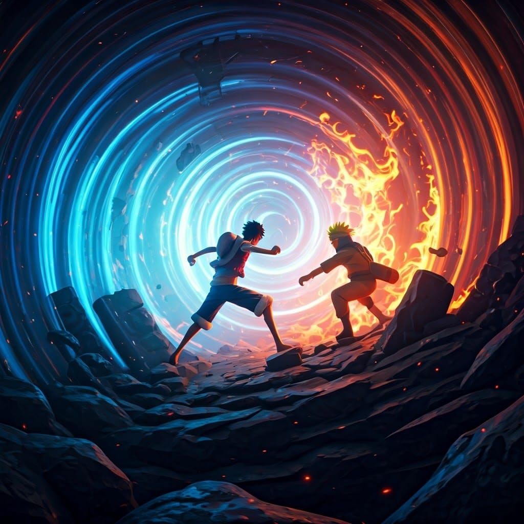 Epic Battle: Warriors Clash in a Sci-Fi Landscape