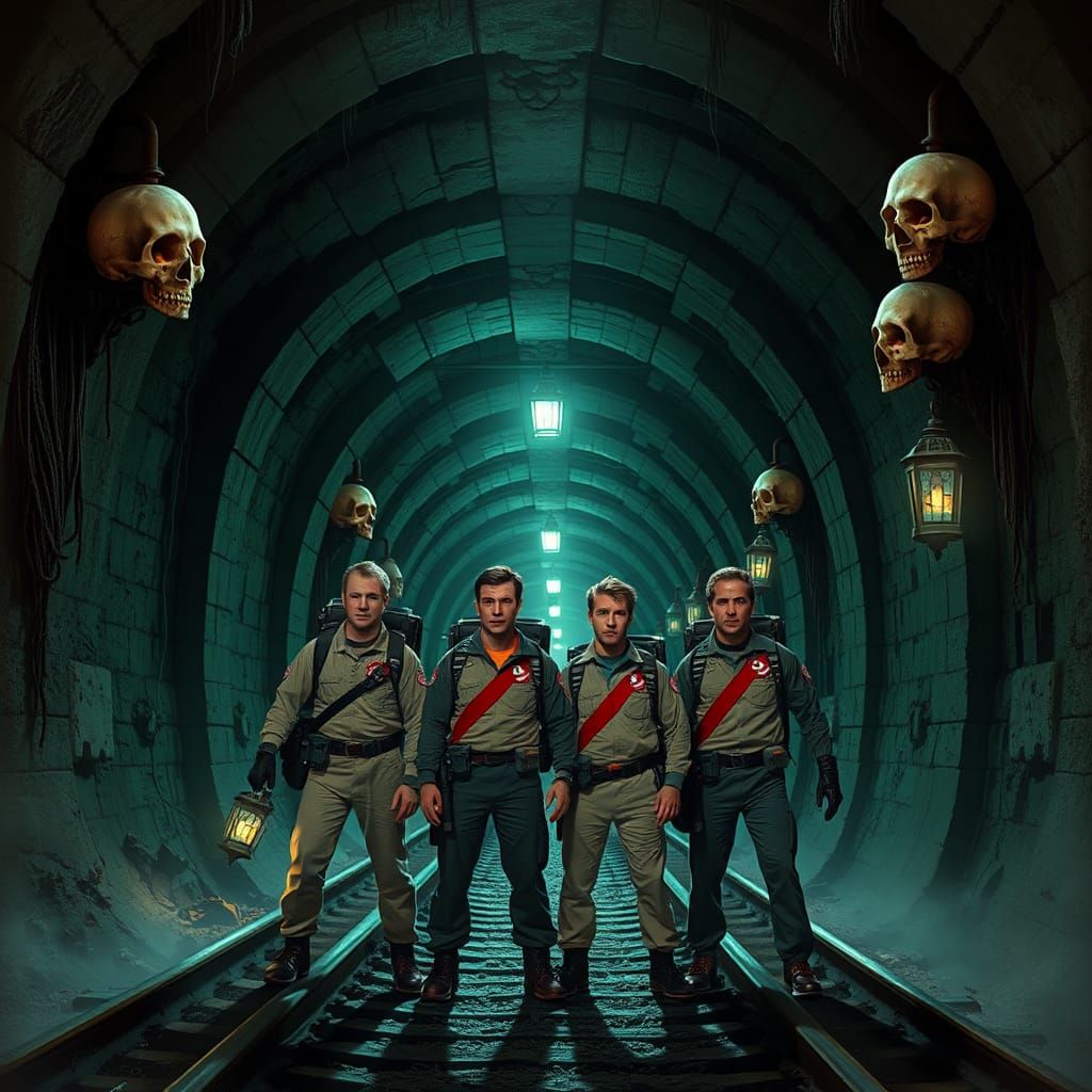 Ghostbusters in Eerie Underground Tunnel of Horror