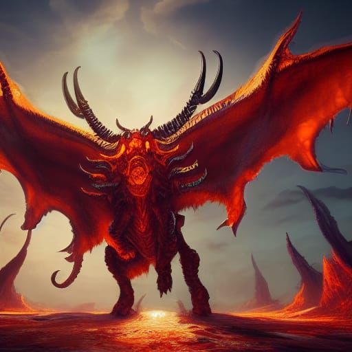 Beelzebub: Demon King of Gluttony in Matte Painting