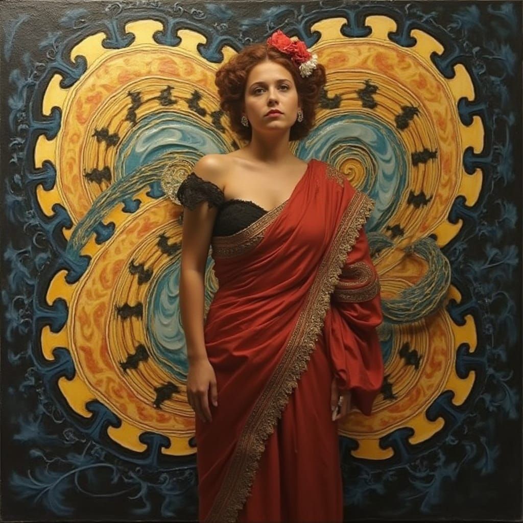 Dynamic Swirling Vortex Motion Abstract Art