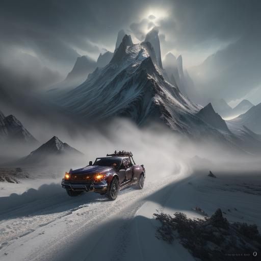Avalanche Ride: Detailed Matte Painting in Unreal Engine