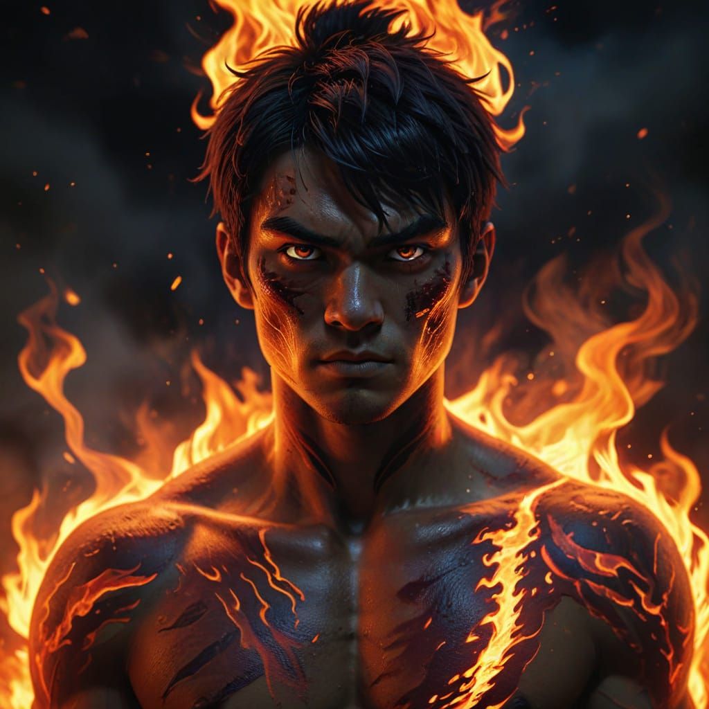 Prince Zuko in Vibrant Ink Painting Style