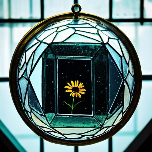 Trapped Inside Glass Container