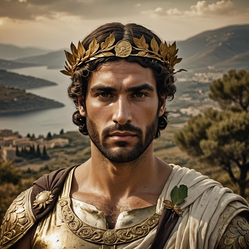 Greek Prince Portrait in Ancient Style