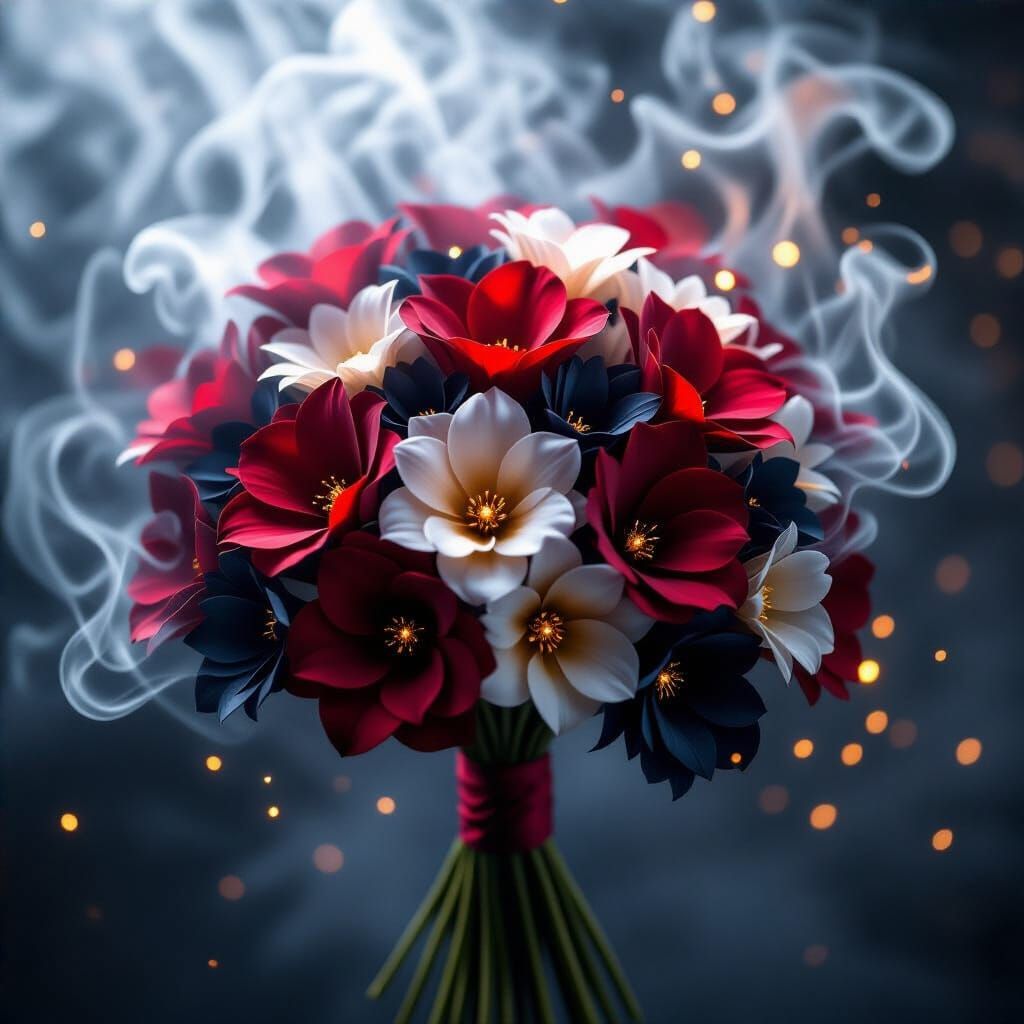 Majestic Smoke Flower Bouquet in Ethereal Mist
