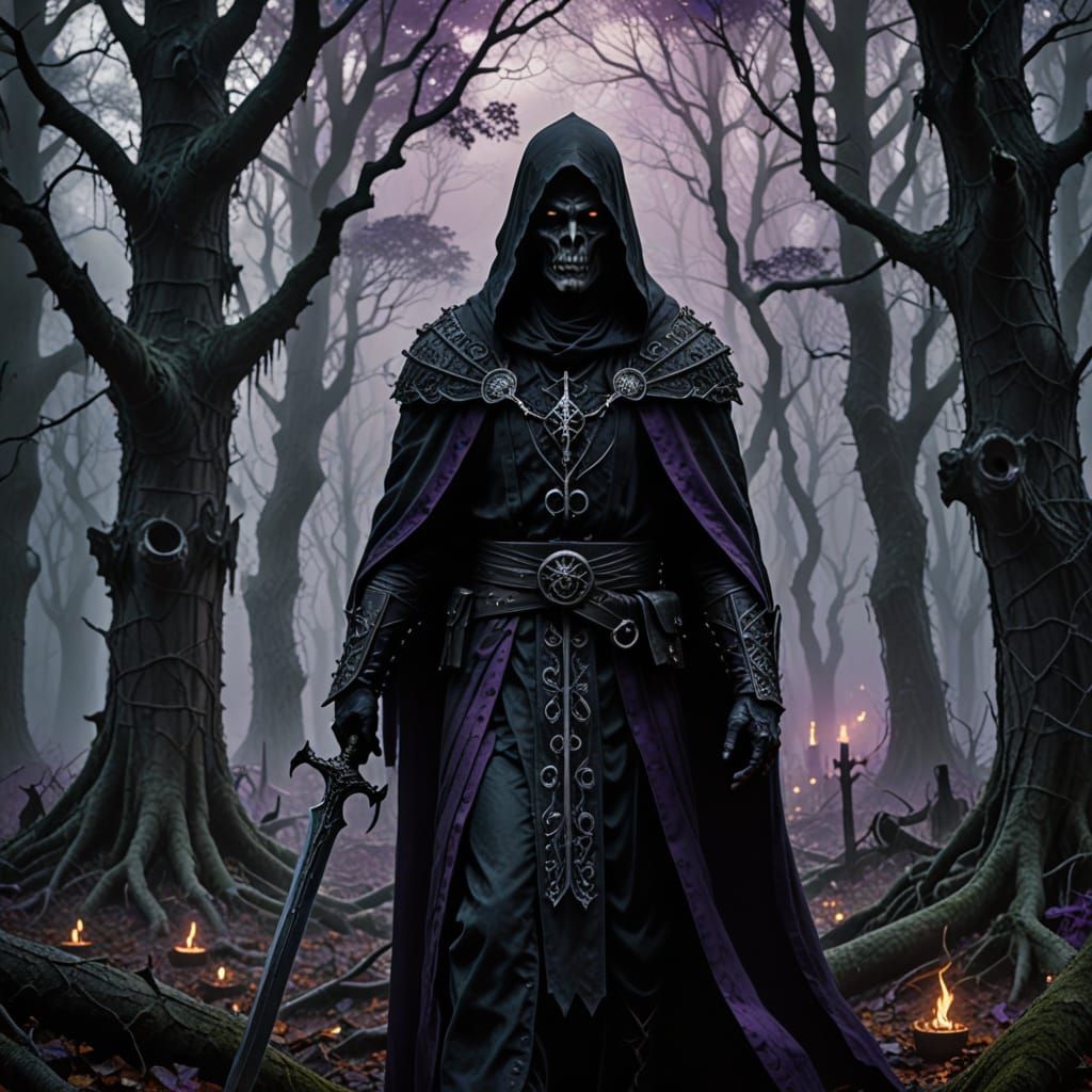 Arcane Undead Guardian in Gothic Forest