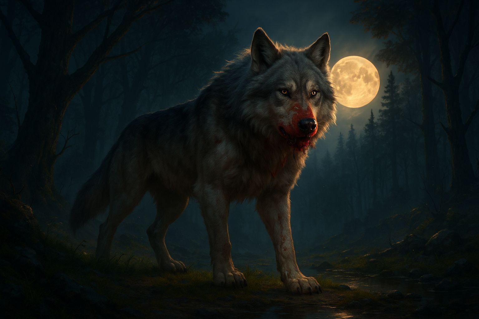 Epic Dire Wolf in Unreal Engine 5 Digital Art
