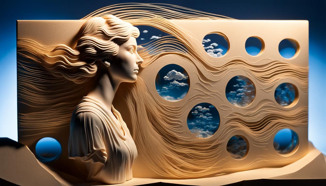 Delicate Resin Model with Etched Relief and 3D Depth