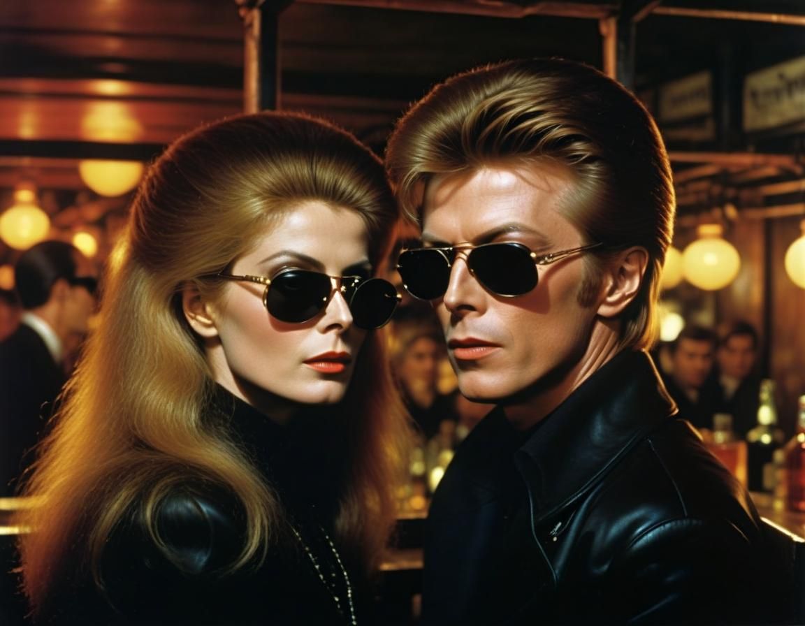 Vampire Couple Portrait in Dark Surrealist Style