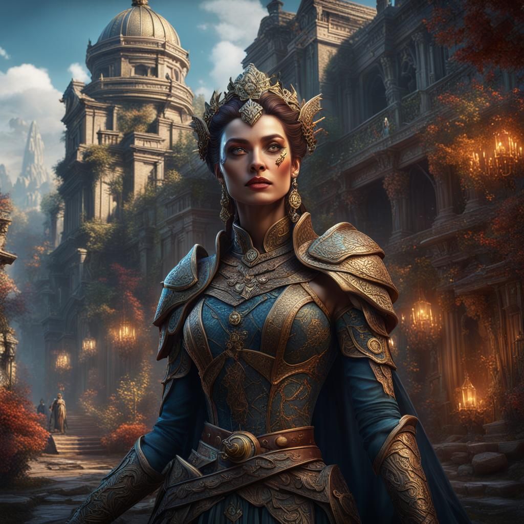 Detailed Matte Painting of a Beautiful Woman