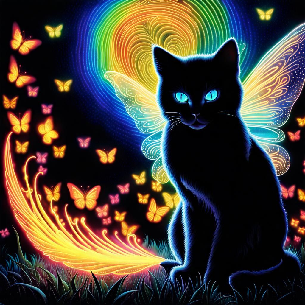 Cat fairy wing wings stipple Ethereal fuzzy texture Thermoluminescence [ ] Chemiluminescence ( [ ] Thermoluminescence . ...