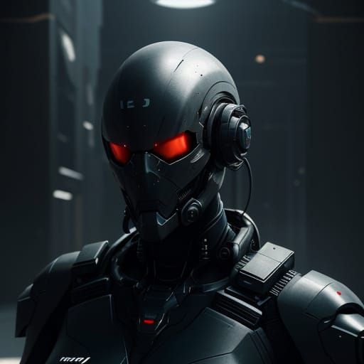 Futuristic Sci-Fi Mech in Polished Metal