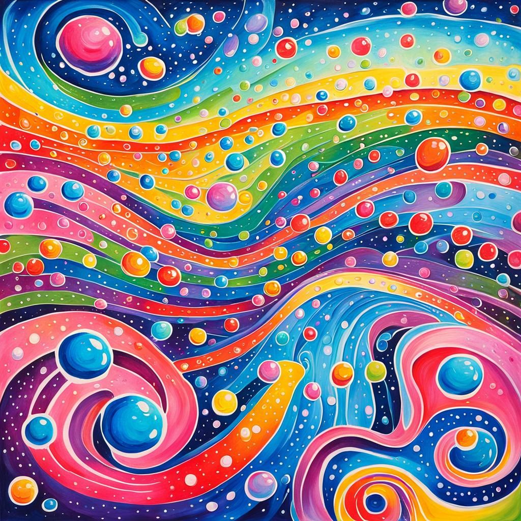 Celestial Raindrops in a Candyland Wonderland