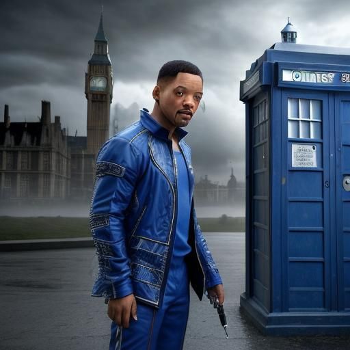 Will Smith as Doctor Who with Sonic Screwdriver