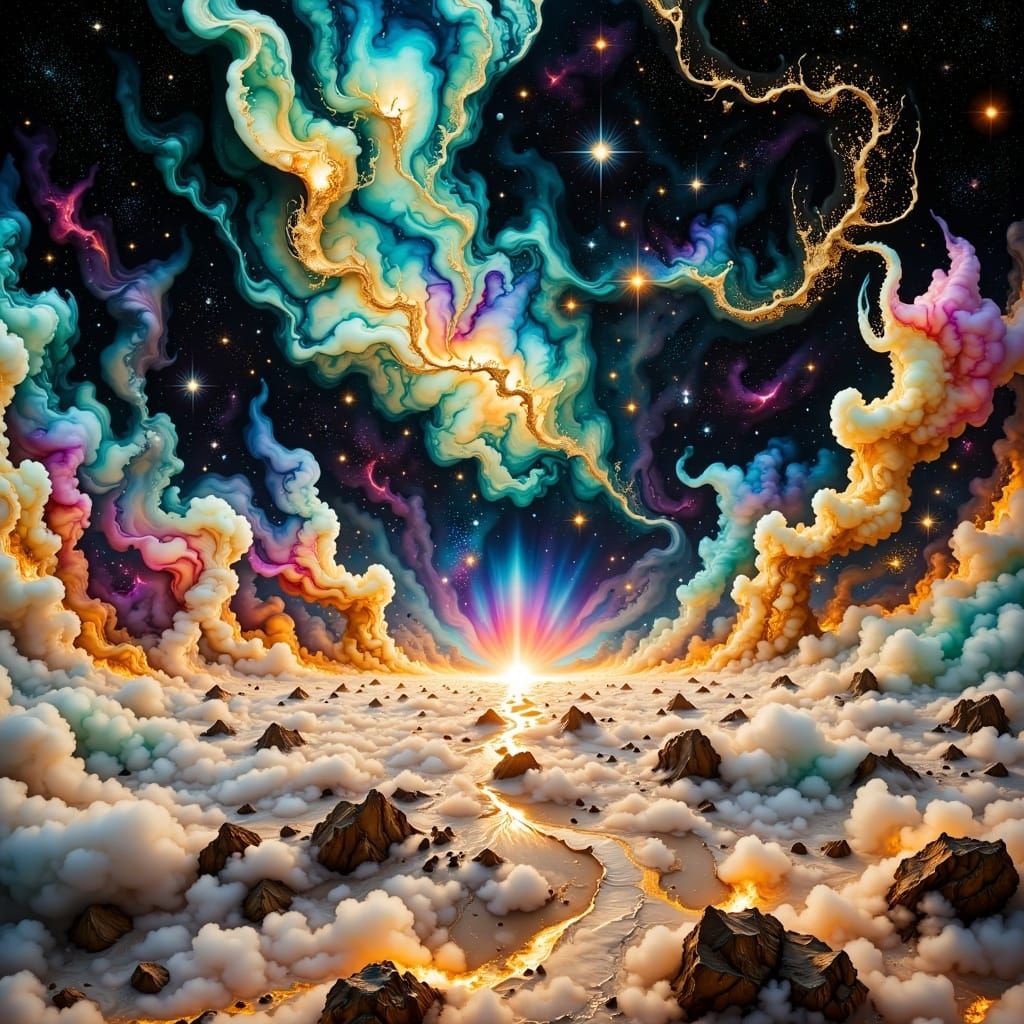 Surreal Space Swirl in Hyperkraximalismus Style