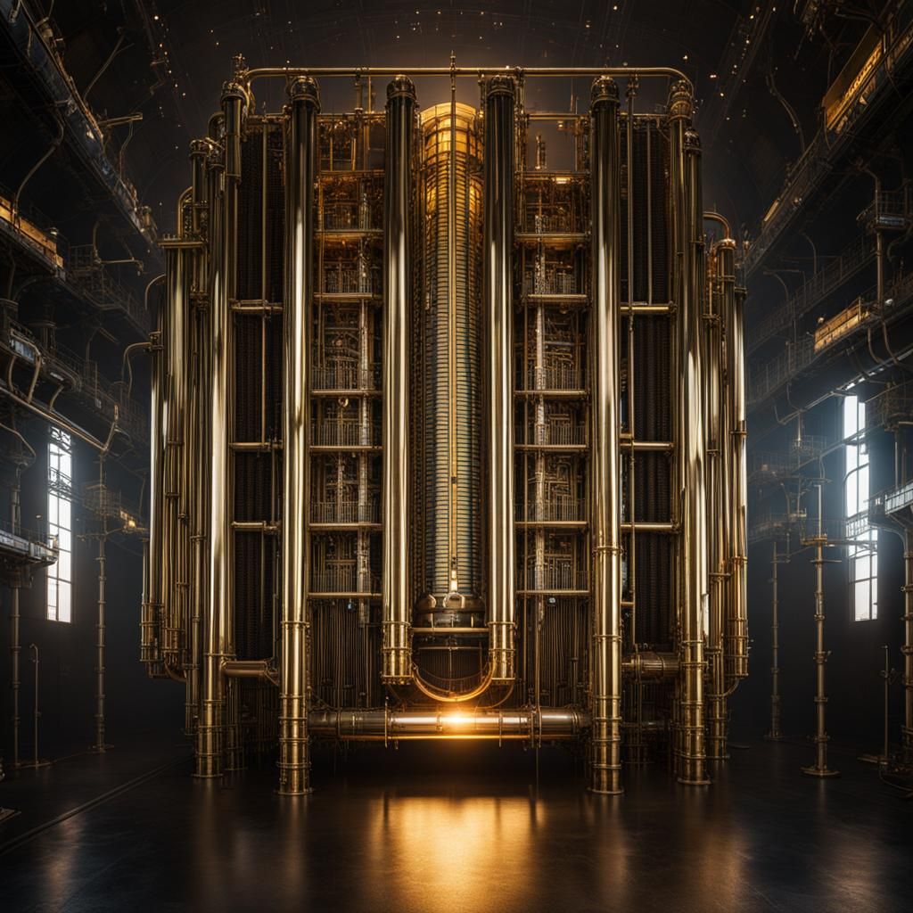 Cracked Glass Computer Screen Organ in Space