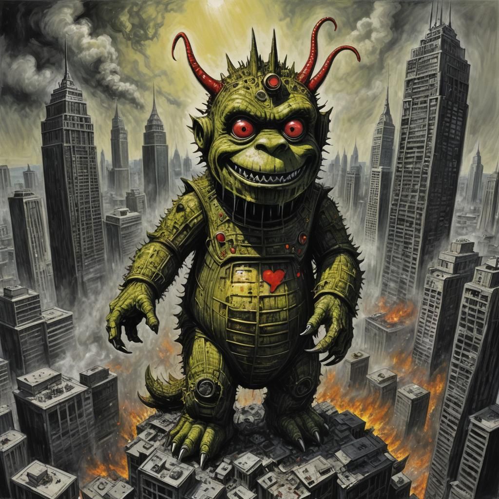 Godzilla Teletubby's Whimsical, Sensual Rampage