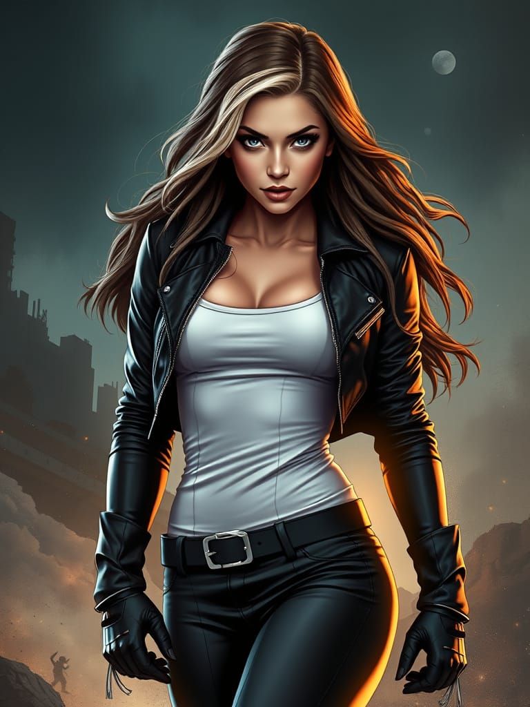 Southern Belle X-Men Rogue in Cyberpunk Chic