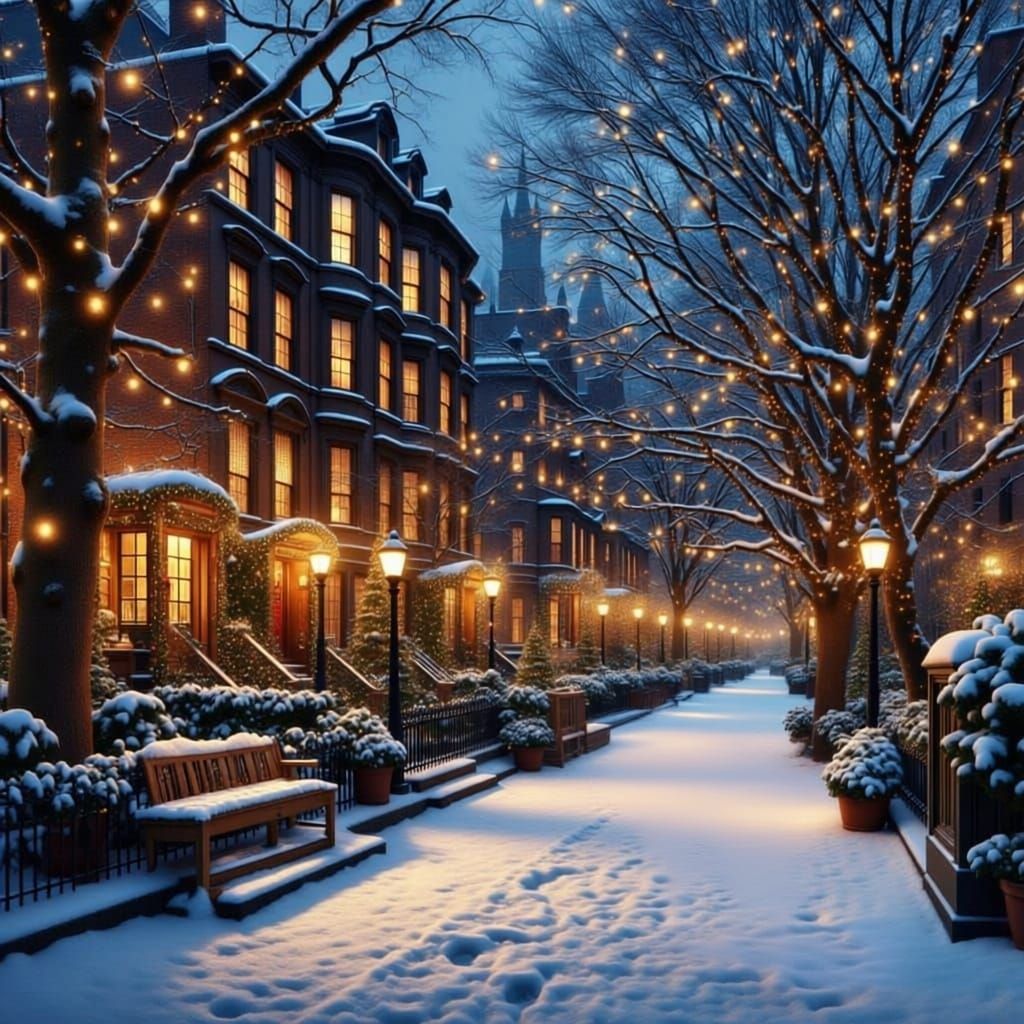 Cozy Holiday Street