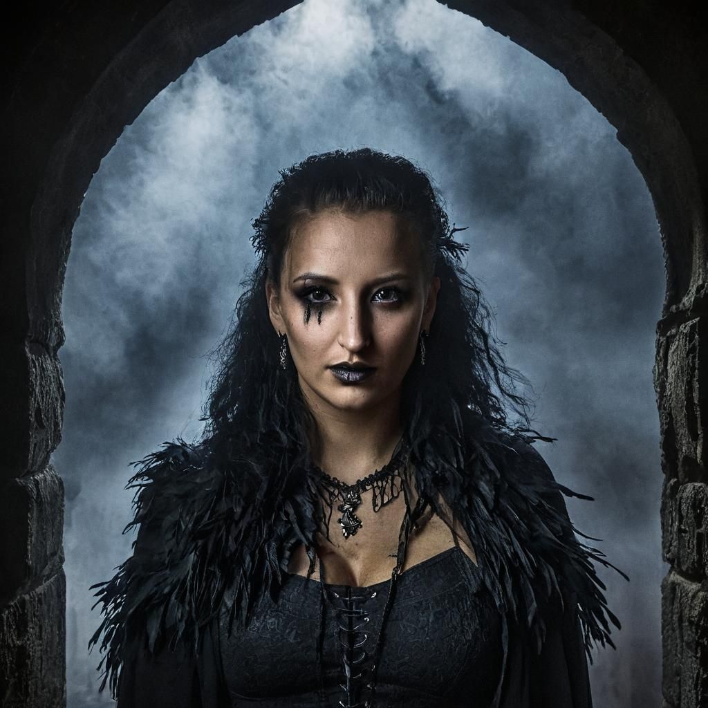 Mystical Gothic Portrait in Dark Romantic Style