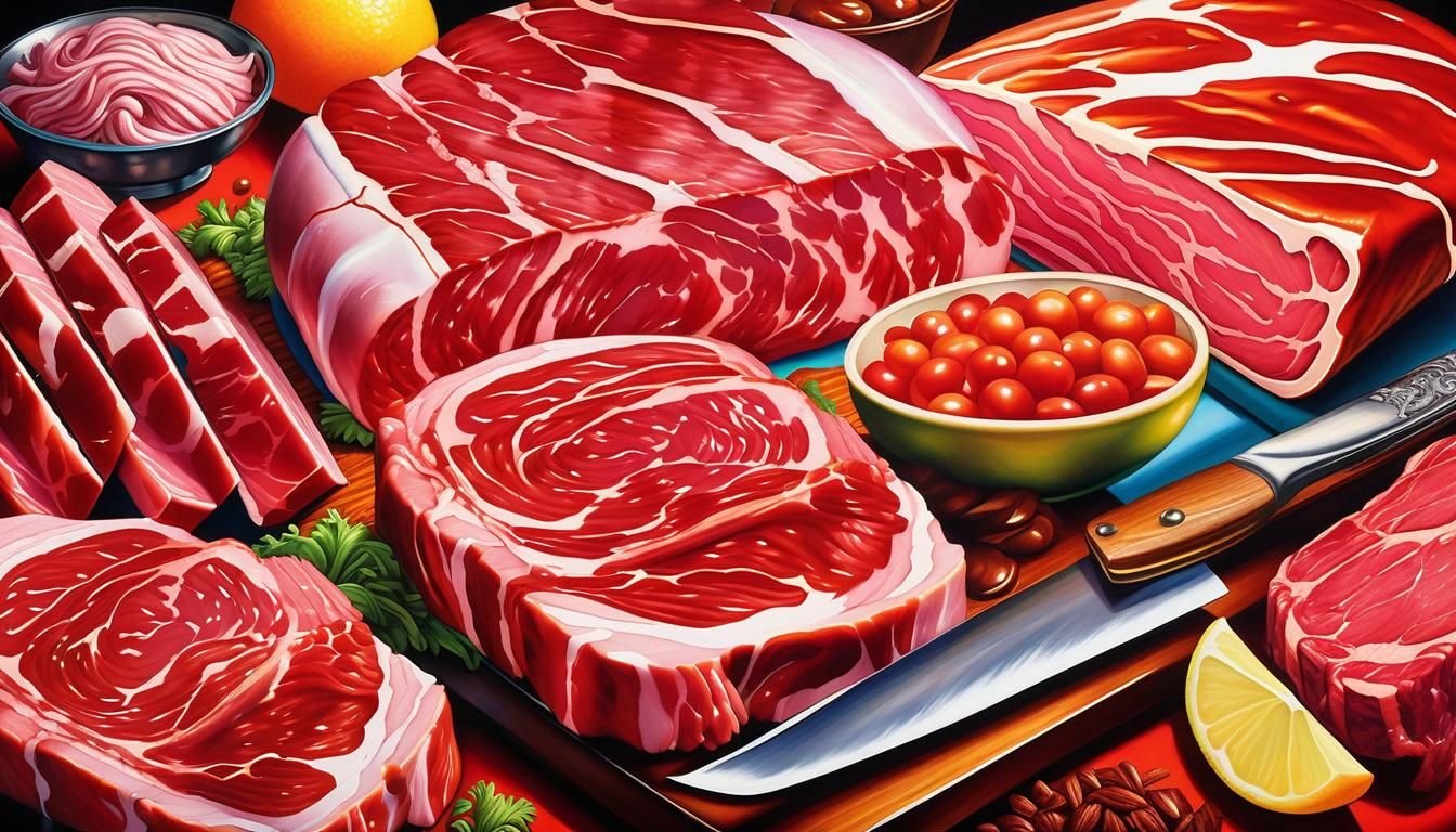 Magnificent Meat World: A Vibrant Digital Illustration