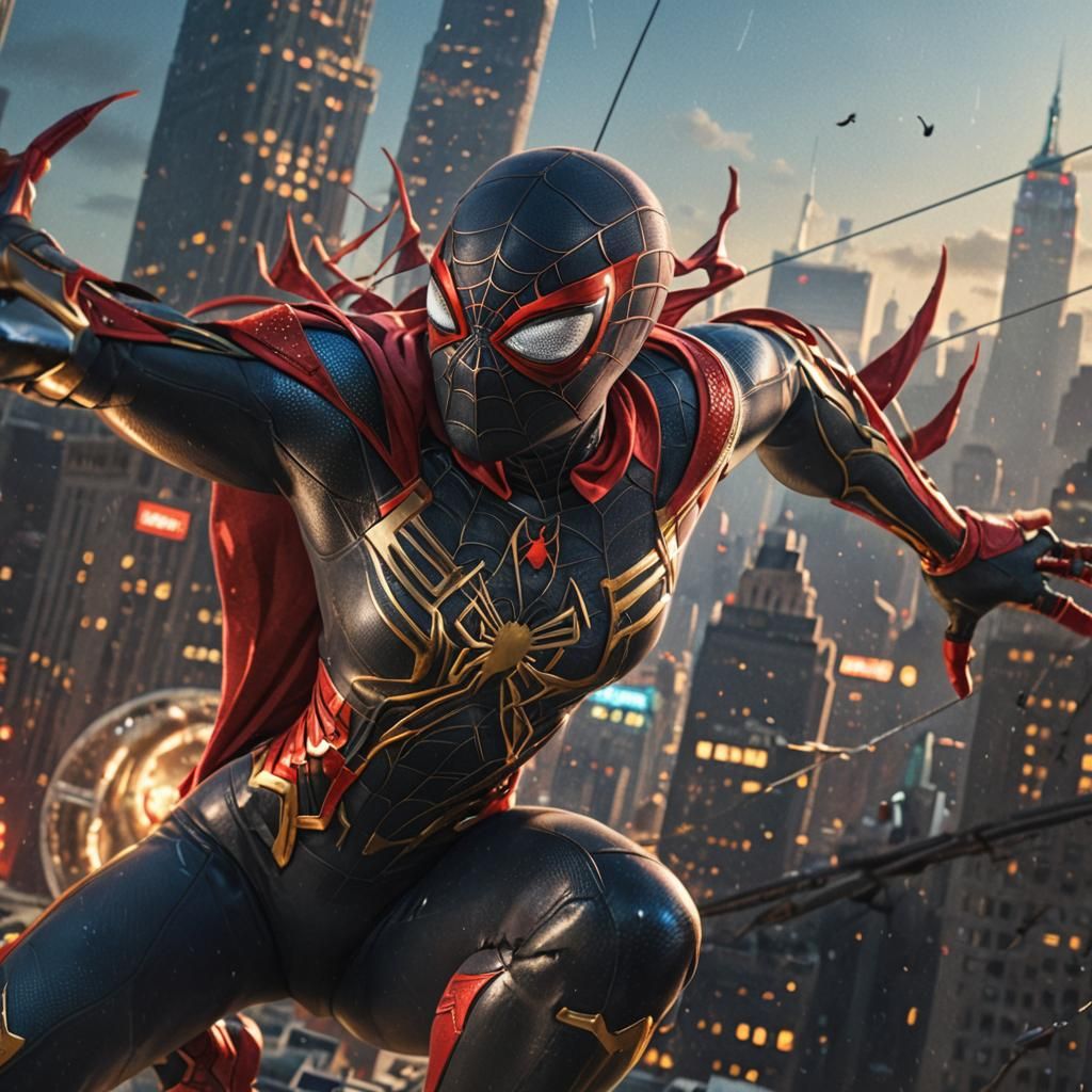 Spider Girl Swings Through Future New York City