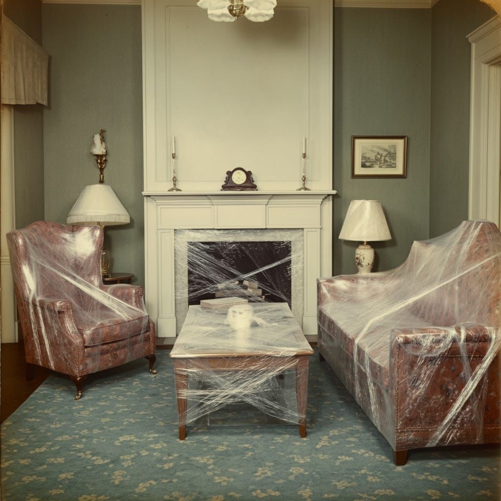 This was my mother's PRIZE living room.  No one ever entered...