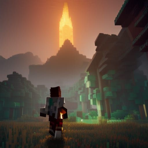 Minecraft Dark Fantasy Concept Art in 8k Resolution