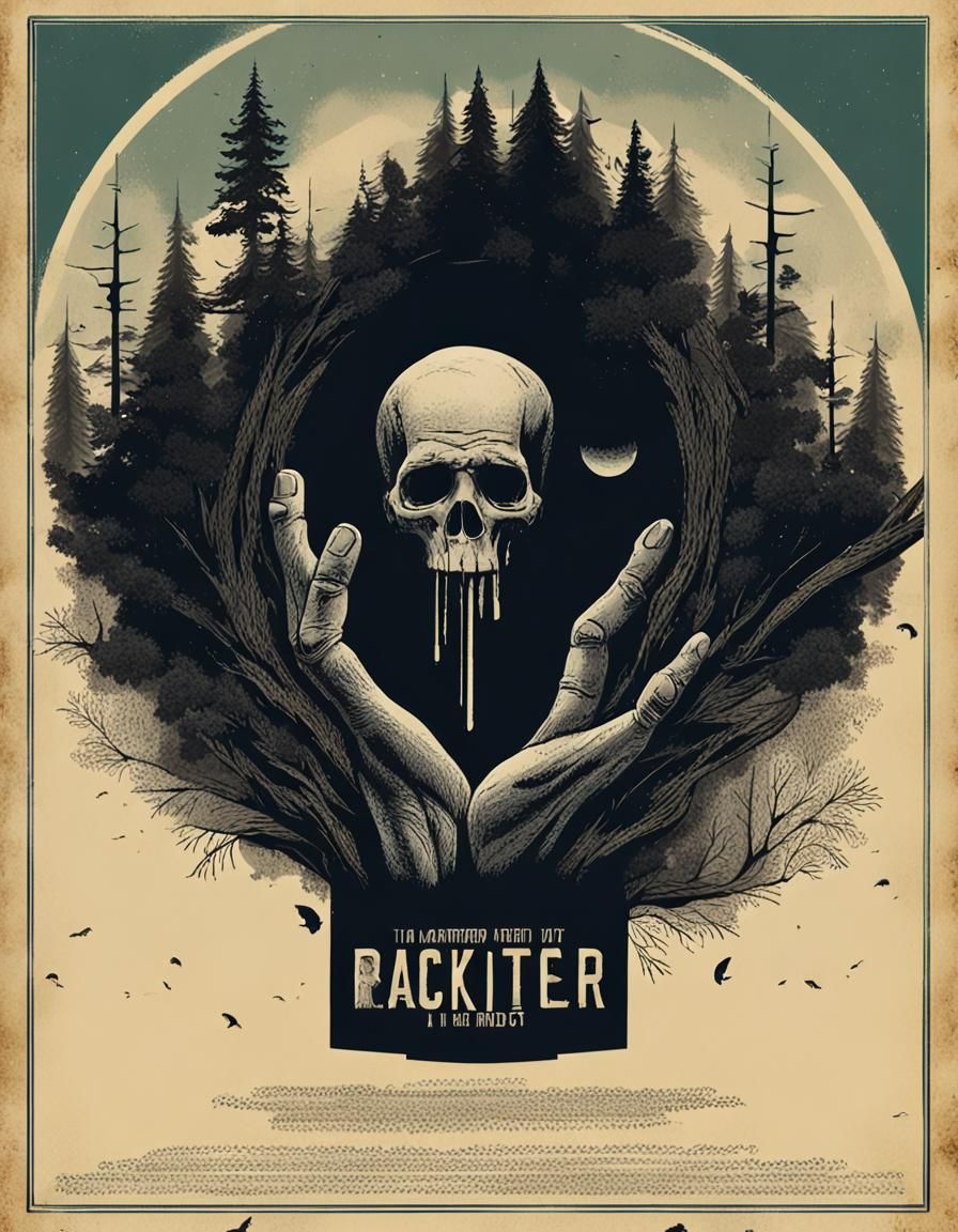 Horror Movie Poster: Dead Hand in Dark Forest