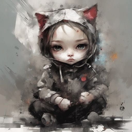 Cute Kitten Portrait