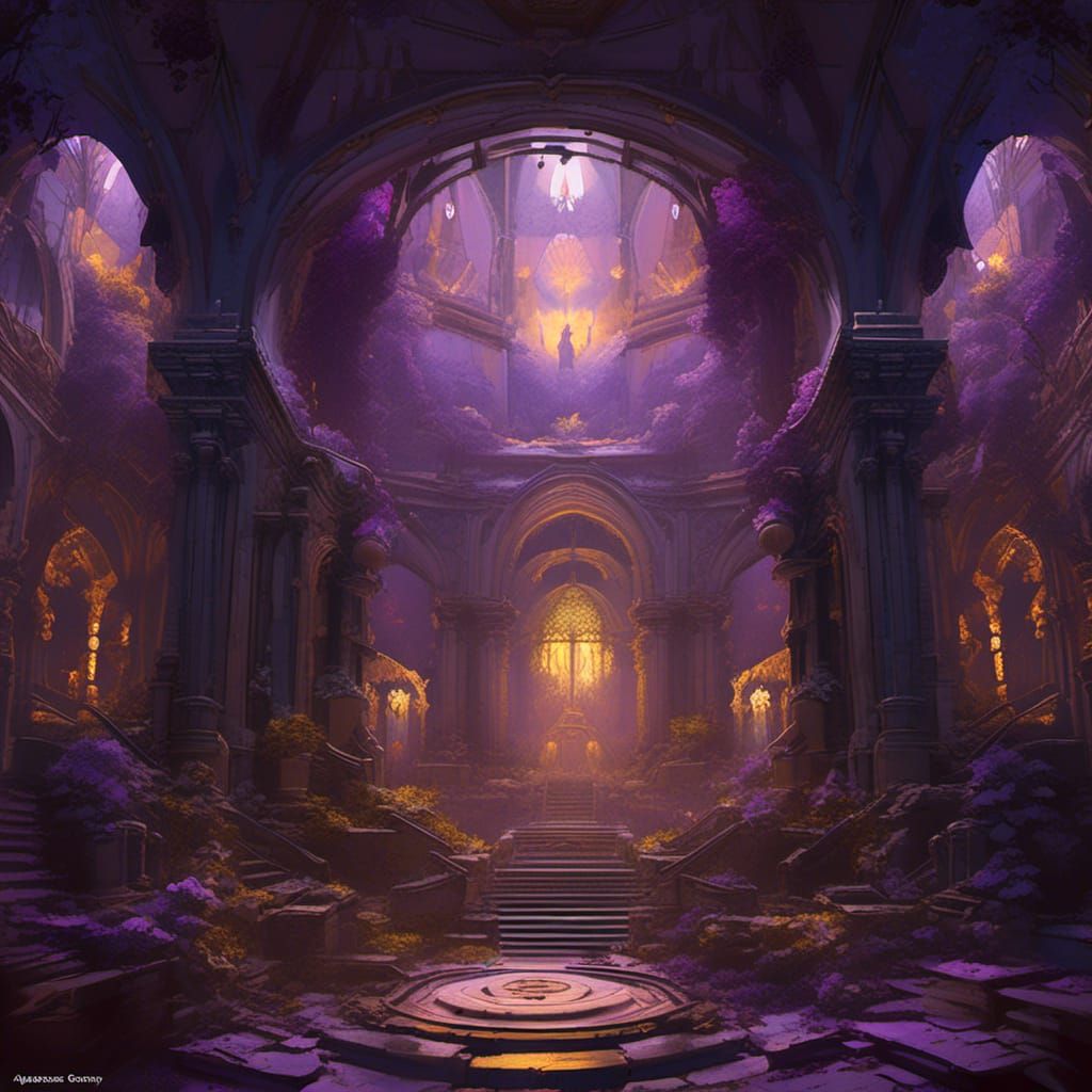 Dark Fantasy Art in Style of Rutkowski and Mucha