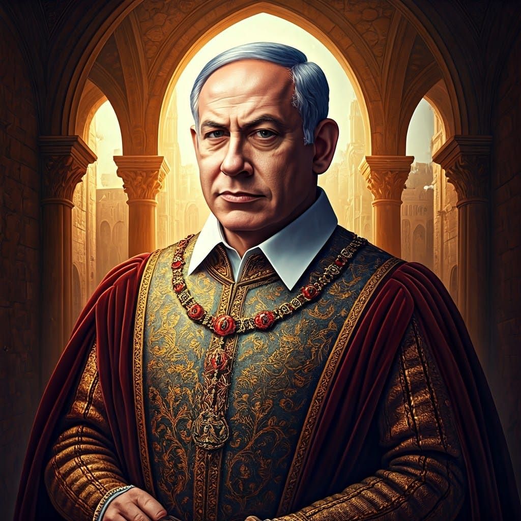 Bibi Netanyahu in Renaissance Masterpiece Style