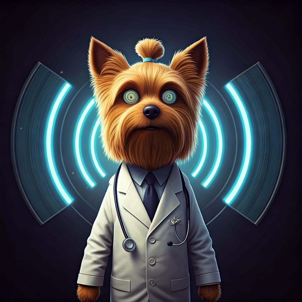 Pixar-Style Yorkshire Hypnotist Doctor Illustration