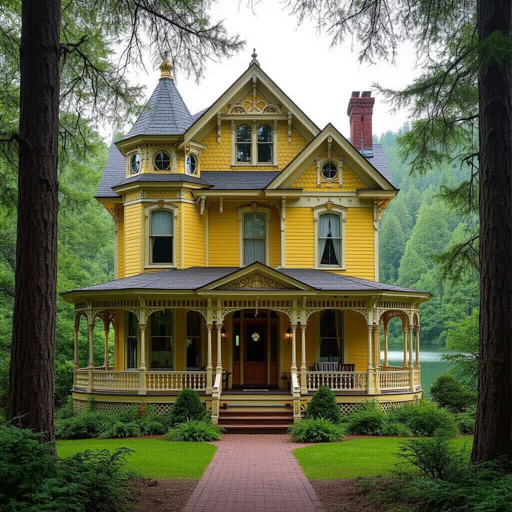 Victorian Dream House Surrounded by Forest and Lakes