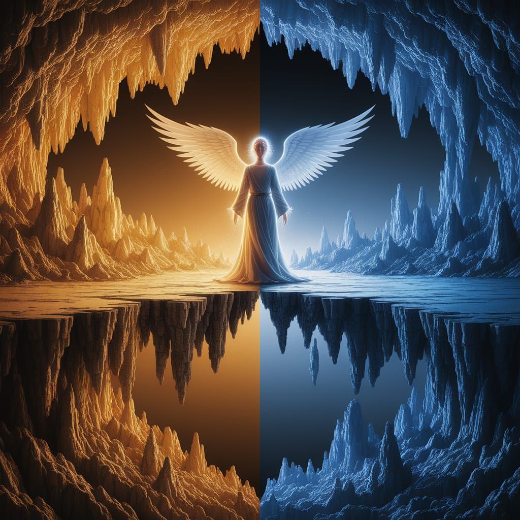 Ethereal Angel at the Threshold of Eternity