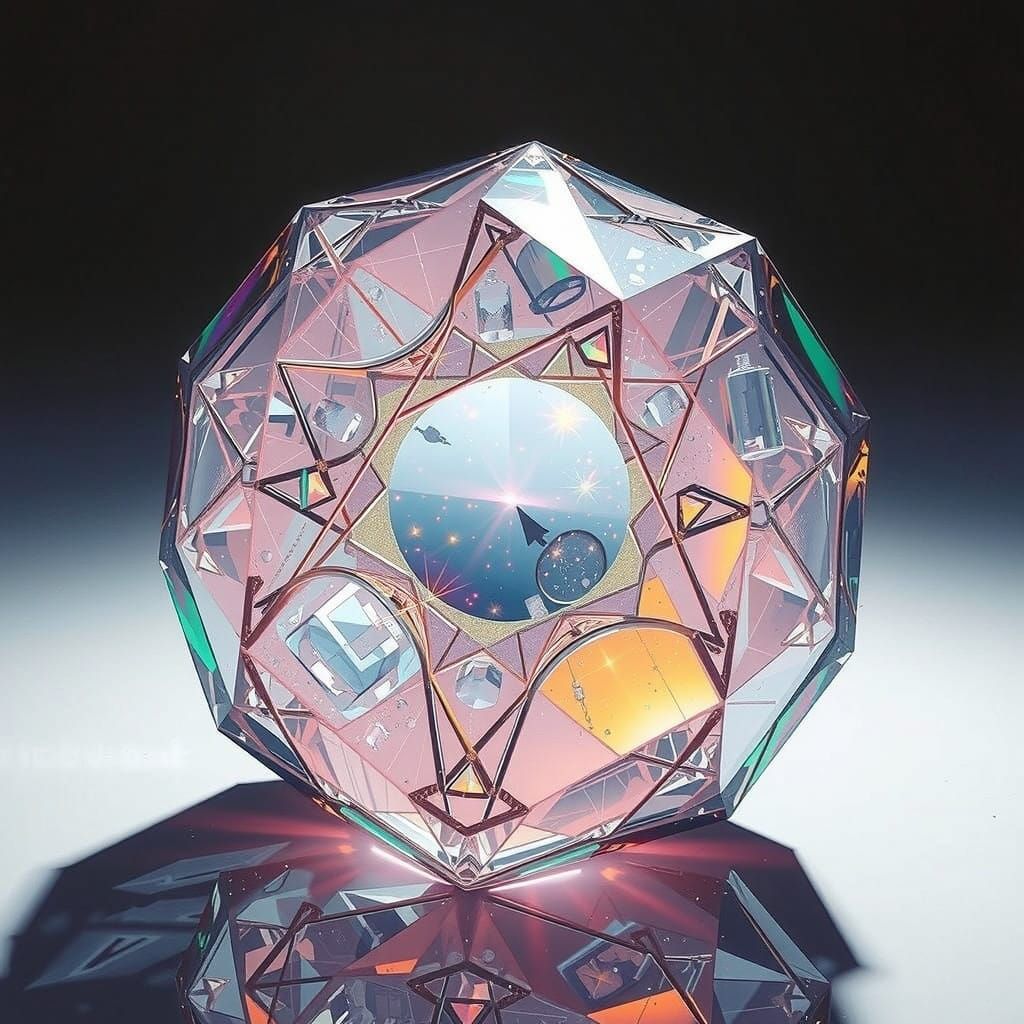 Surreal Time Crystal Radiates Iridescent Light in Cosmic Dan...