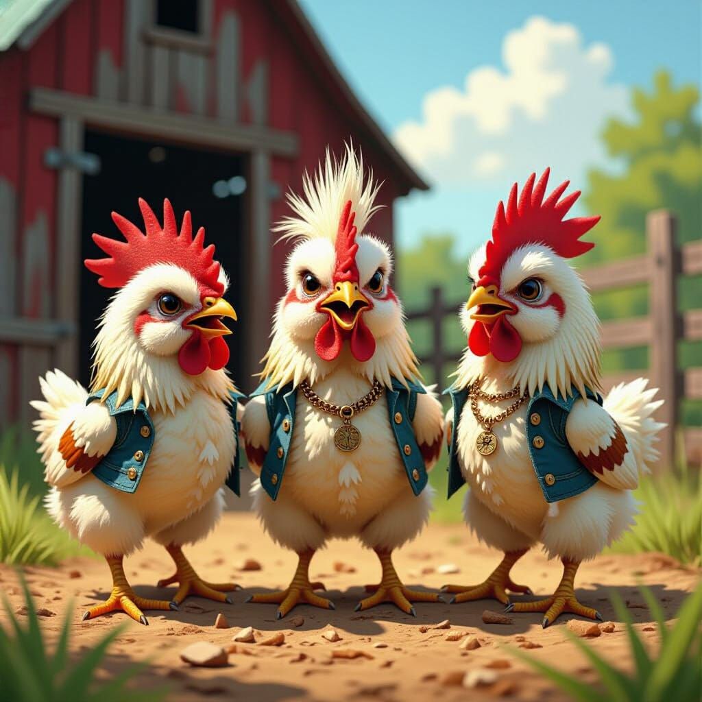 Angry Punker Chickens