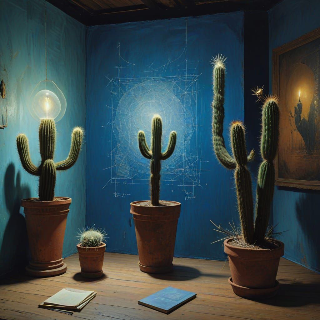 Surreal Lanternscape Inspired by Modern Masters