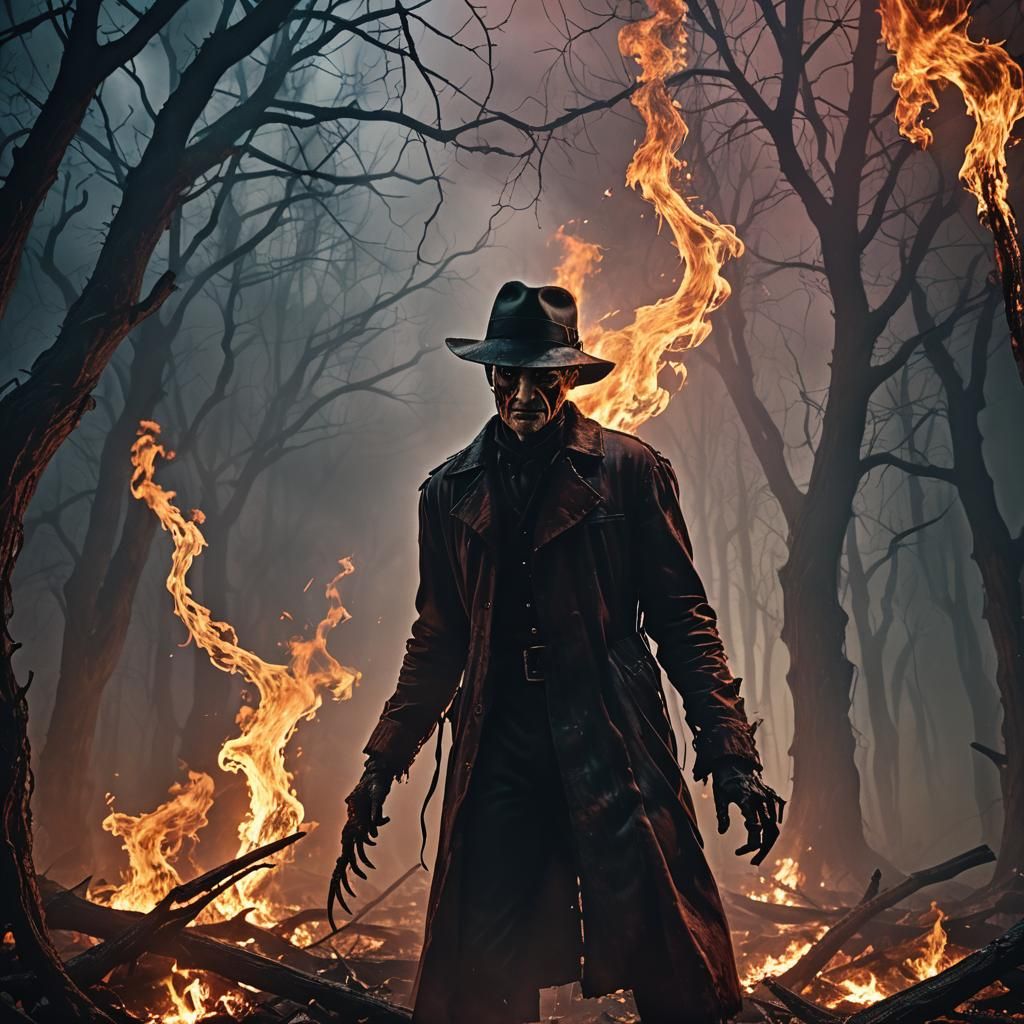 Freddy Krueger in Dark Surreal Dream World